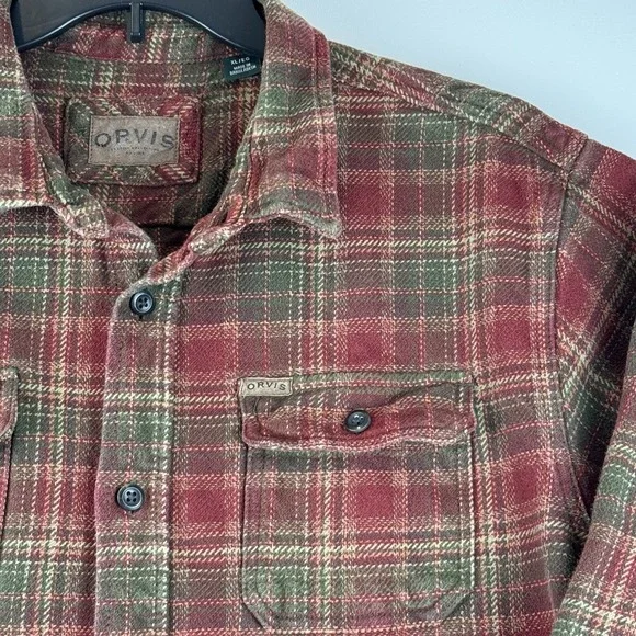 Orvis | Shirts | Orvis Red Green Plaid Button Up Flannel Shirt W Pockets  Mens Xl | Poshmark